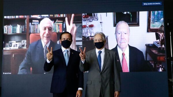 João Doria convida os ex-presidentes da República, Fernando Henrique Cardoso, Michel Temer e José Sarney para um ato pela importância das vacinas contra a COVID-19 - Sputnik Brasil