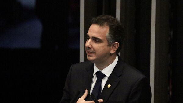 Presidente do Senado, Rodrigo Pacheco, durante a reunião no Senado Federal - Sputnik Brasil