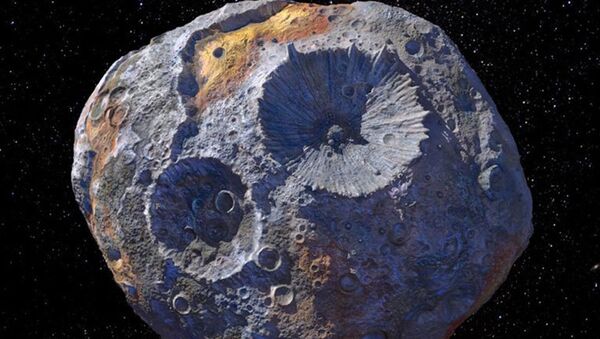 Asteroide 16 Psyche (representação artística) - Sputnik Brasil