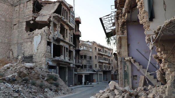 Uma rua em Aleppo, na Síria, em imagem divulgada em 21 de janeiro de 2021 (foto de arquivo) - Sputnik Brasil