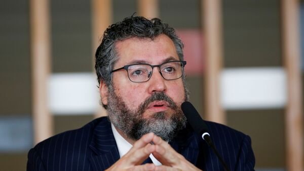 Ministro das Relações Exteriores, Ernesto Araújo, durante conferência de imprensa no Palácio do Itamaraty, Brasília, 2 de março de 2021  - Sputnik Brasil