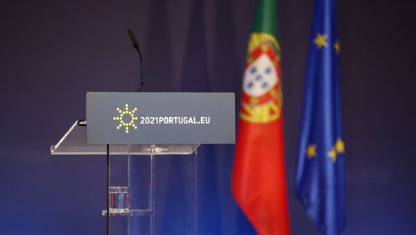 Bandeira Portugal na União Europeia - Sputnik Brasil