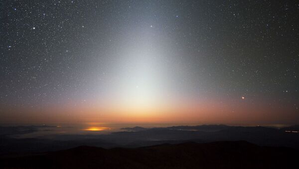 Luz zodiacal, Chili, setembro de 2009 - Sputnik Brasil