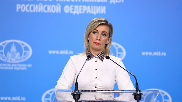 Russia's Foreign Ministry spokeswoman Maria Zakharova attends a weekly news briefing in Moscow, Russia February 11, 2021. - Sputnik Brasil