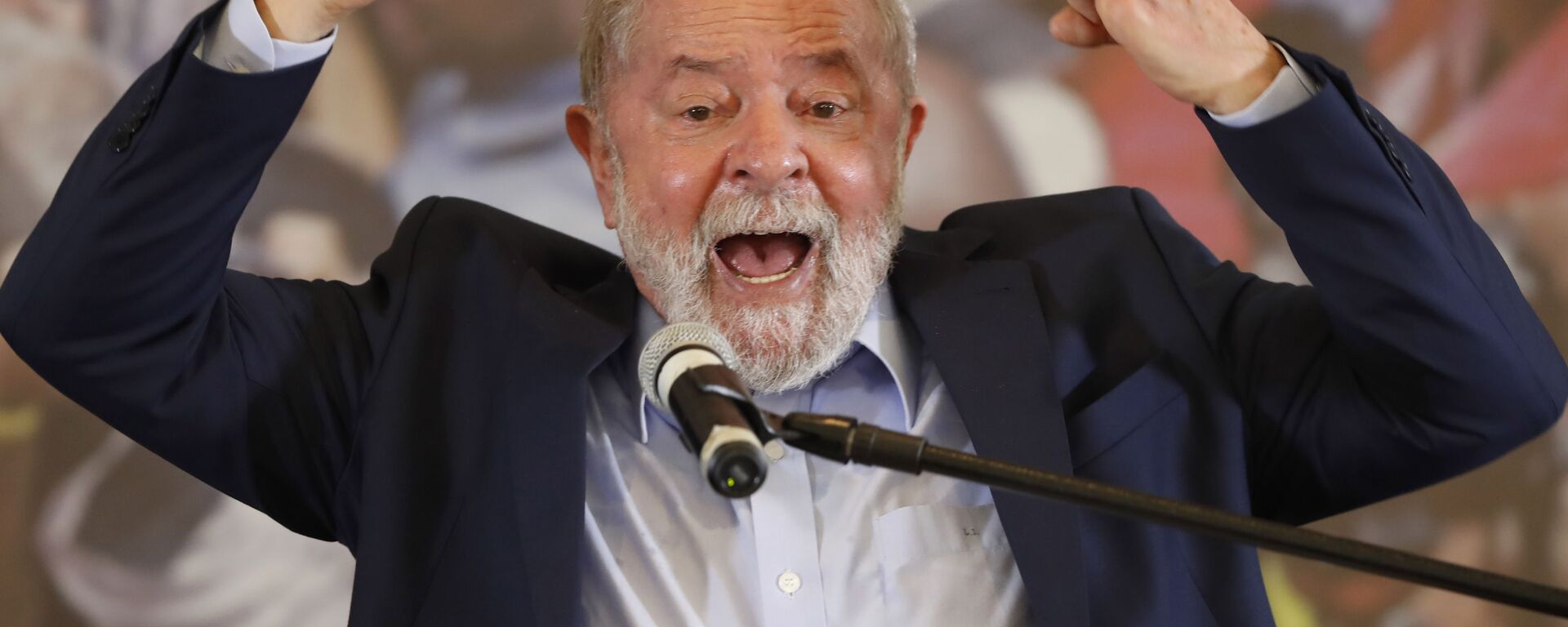 O ex-presidente Luiz Inácio Lula da Silva discursa no Sindicato dos Metalúrgicos, em São Bernardo do Campo. - Sputnik Brasil, 1920, 27.04.2022