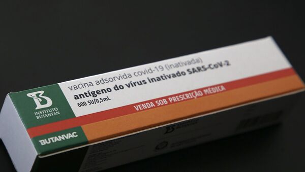 O governador do Estado de São Paulo João Doria anuncia o desenvolvimento pelo Instituto Butantan e a produção-piloto da primeira vacina brasileira contra o novo coronavírus, a ButanVac. - Sputnik Brasil