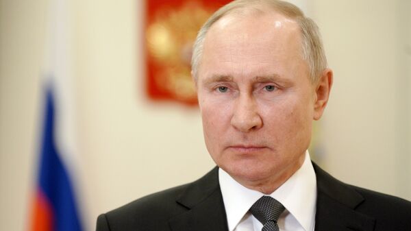 Vladimir Putin, presidente da Rússia, em 27 de fevereiro de 2021 - Sputnik Brasil