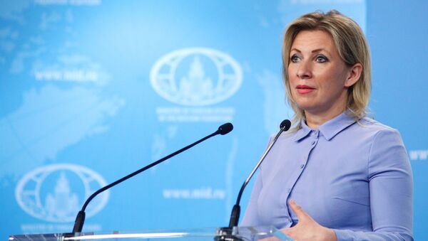 Maria Zakharova, representante oficial do Ministério das Relações Exteriores da Rússia, durante briefing em Moscou, Rússia - Sputnik Brasil