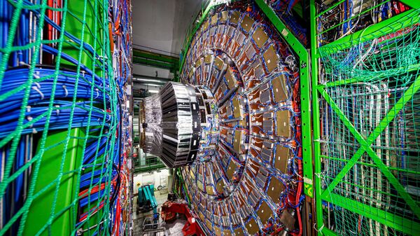 Solenoide de Múon Compacto (CMS) fotografado em um túnel do Grande Colisor de Hádrons (LHC) na Organização Europeia para a Pesquisa Nuclear (CERN) - Sputnik Brasil