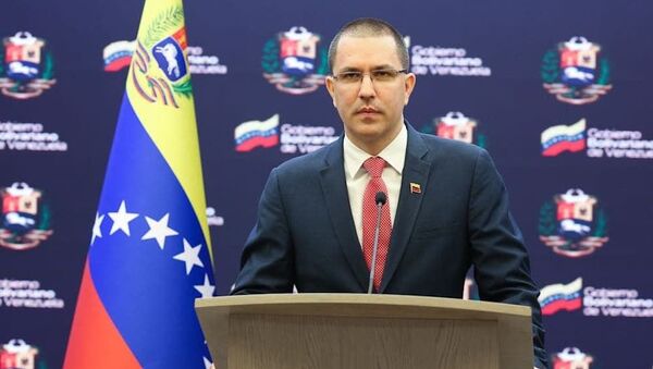 O chanceler venezuelano Jorge Arreaza, em 13 de abril de 2021 - Sputnik Brasil