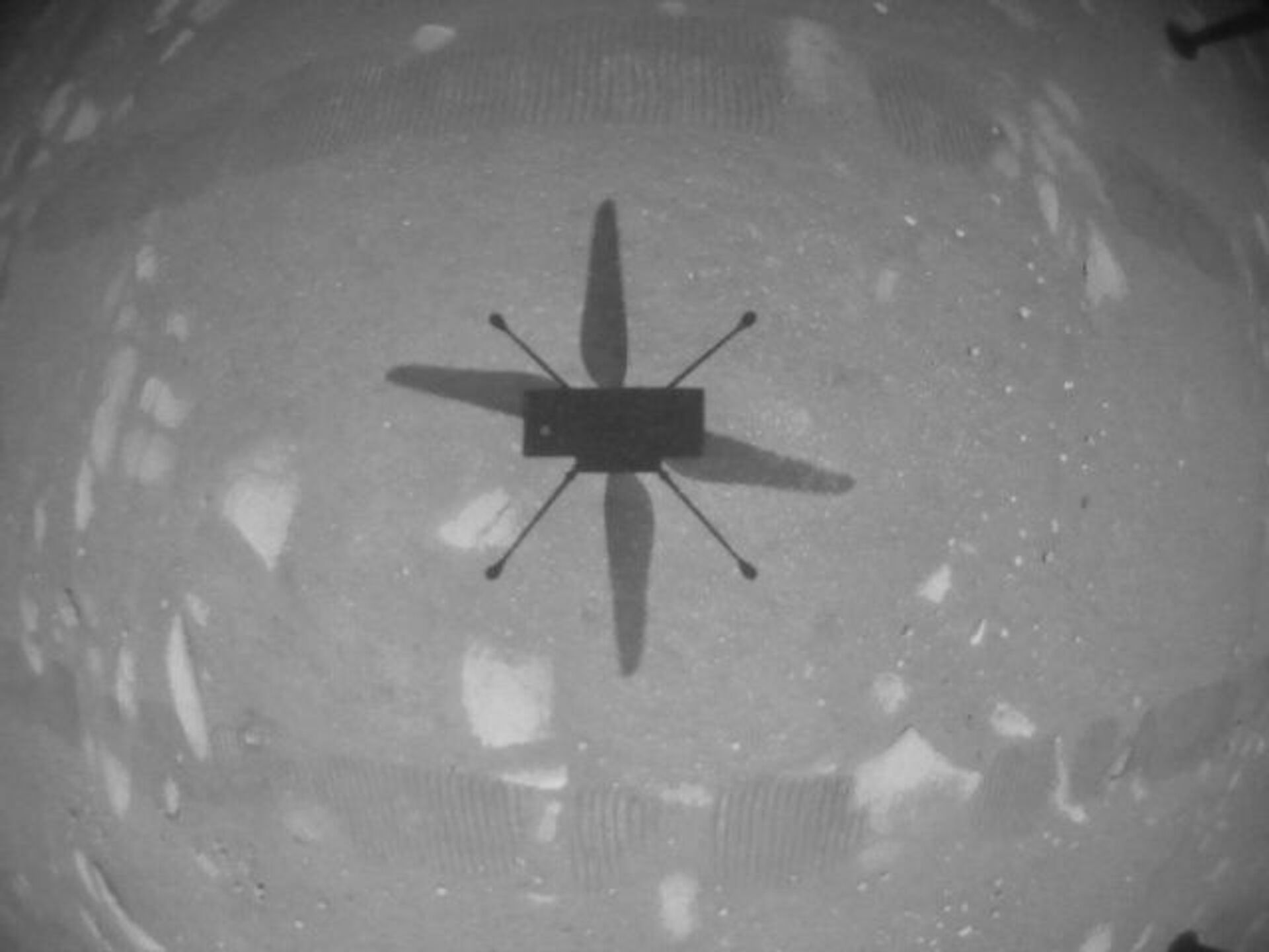 Mini-helicóptero Ingenuity da NASA registra sua 1ª IMAGEM de voo inaugural em Marte - Sputnik Brasil, 1920, 19.04.2021