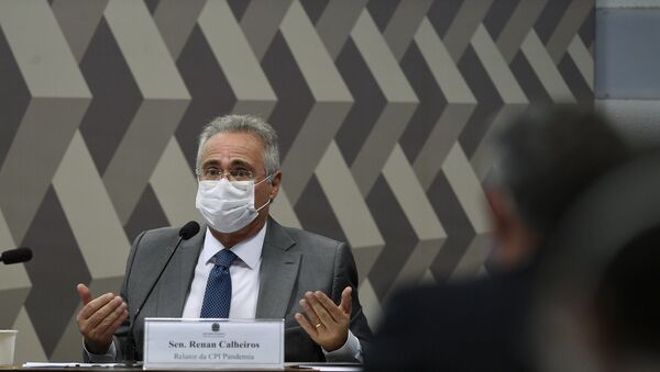 O senador Renan Calheiros (MDB-AL) durante sessão da CPI da Covid - Sputnik Brasil