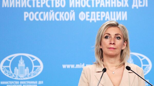 Maria Zakharova, representante oficial do Ministério das Relações Exteriores da Rússia, durante coletiva de imprensa em Moscou (foto de arquivo) - Sputnik Brasil