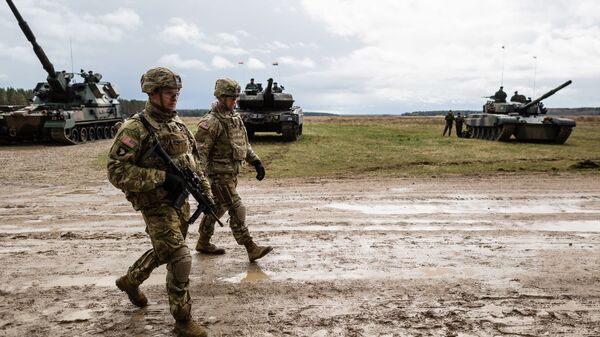 Soldados dos EUA em um exercício de treinamento da OTAN na Polônia - Sputnik Brasil
