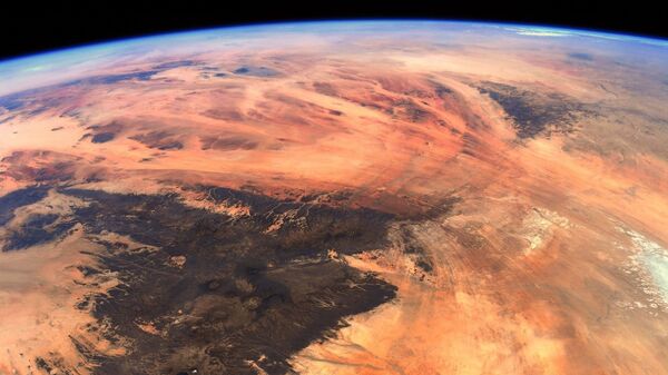 Vista aérea do Olho do Saara, também conhecido como Estrutura de Richat, localizado na África Ocidental - Sputnik Brasil