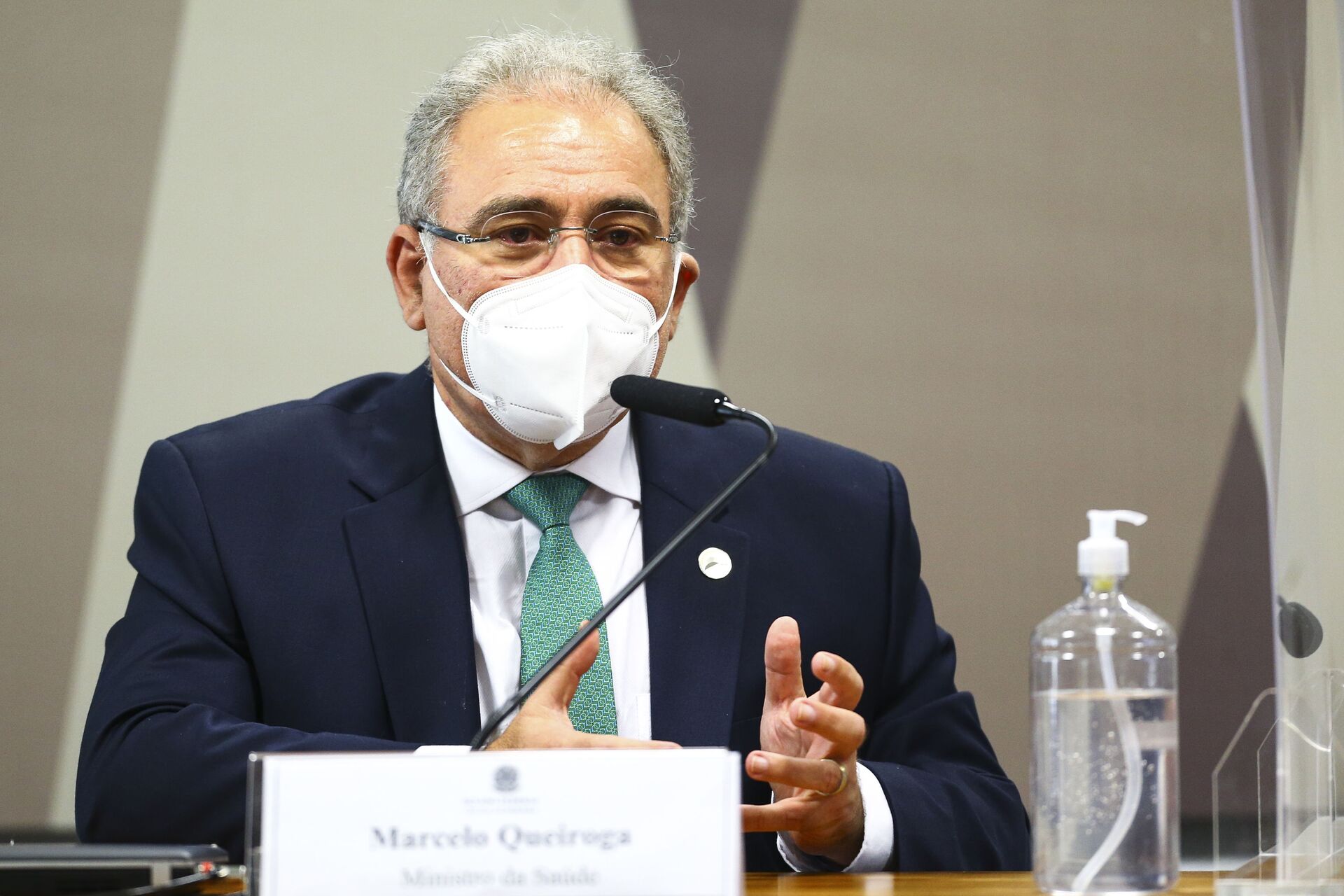 O ministro da Saúde, Marcelo Queiroga, durante seu primeiro depoimento na CPI da Covid, Brasília, 6 de maio de 2021 - Sputnik Brasil, 1920, 09.11.2021