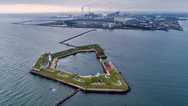 Região do porto de Copenhague,onde será construída a ilha artificial, Lynetteholm - Sputnik Brasil