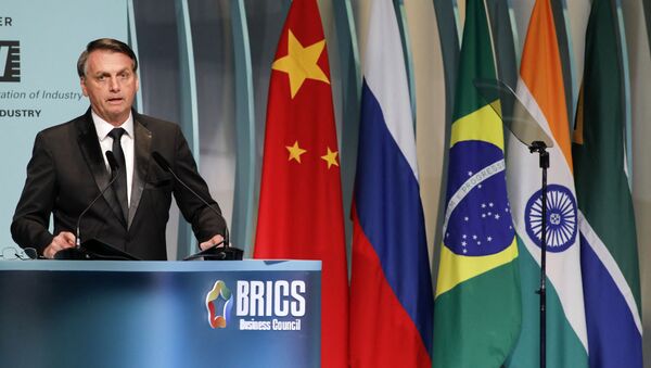 Presidente Jair Bolsonaro antes da Cúpula  do BRICS em Brasília, 13 de novembro de 2019 - Sputnik Brasil