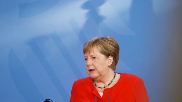 Angela Merkel, chanceler da Alemanha, durante entrevista coletiva em Berlim, Alemanha, 18 de junho de 2021 - Sputnik Brasil