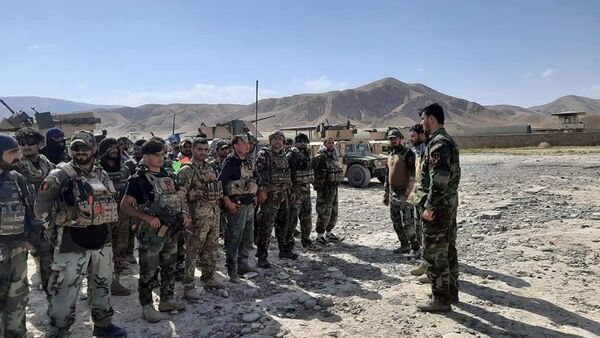 Comandos afegãos chegam para apoiar as forças de segurança em Faizabad, capital da província de Badakhshan, após os talibãs terem capturado vários distritos da província, 4 de julho de 2021 - Sputnik Brasil