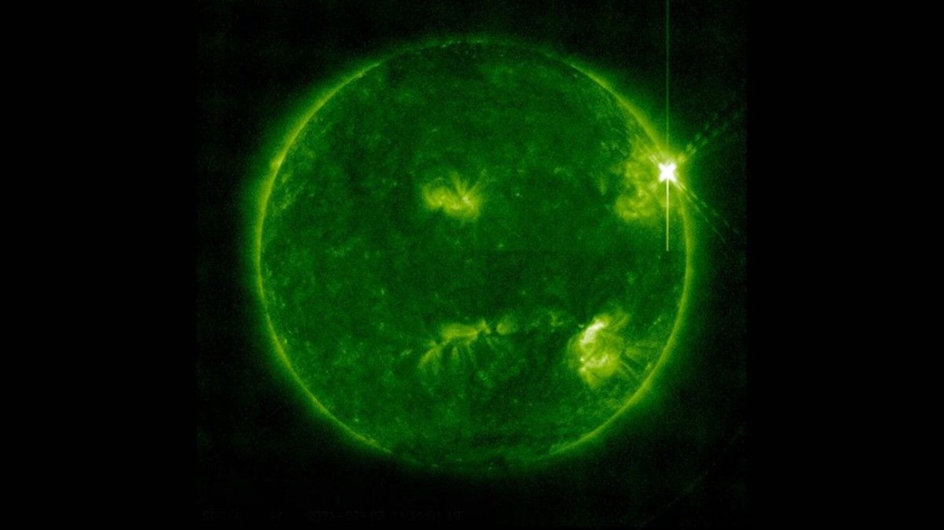 Imagem do Sol captada pelo telescópio Atmospheric Imaging Assembly - Sputnik Brasil, 1920, 14.02.2023