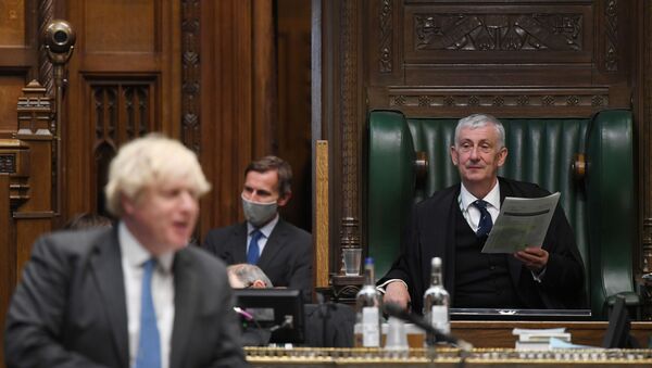 Primeiro-ministro britânico Boris Johnson responde a perguntas no Parlamento, Londres, 23 de junho de 2021 - Sputnik Brasil