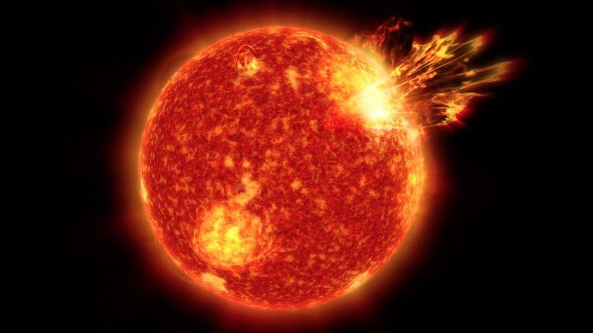 Ilustração de como o Sol poderia ter sido há 4 bilhões de anos, durante o período em que a vida se desenvolveu na Terra - Sputnik Brasil, 1920, 09.11.2021