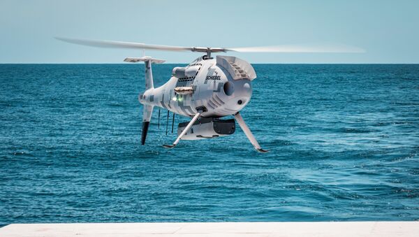 Helicópteros não tripulado Camcopter S-100 da empresa austríaca Schiebel - Sputnik Brasil