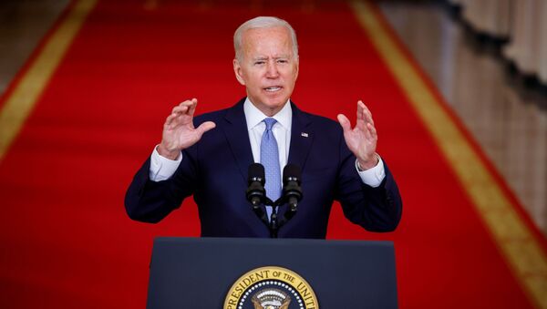 Presidente Joe Biden durante seu discurso à nação sobre a retirada do Afeganistão, Casa Branca, Washington, 31 de agosto de 2021 - Sputnik Brasil
