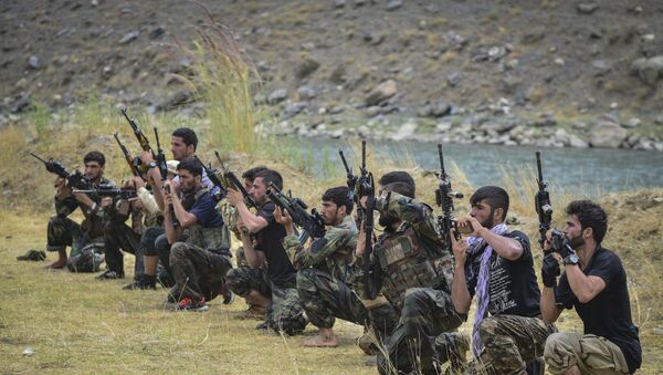Movimento de resistência afegão participam de treinamento militar na província de Panjshir. Foto de arquivo - Sputnik Brasil