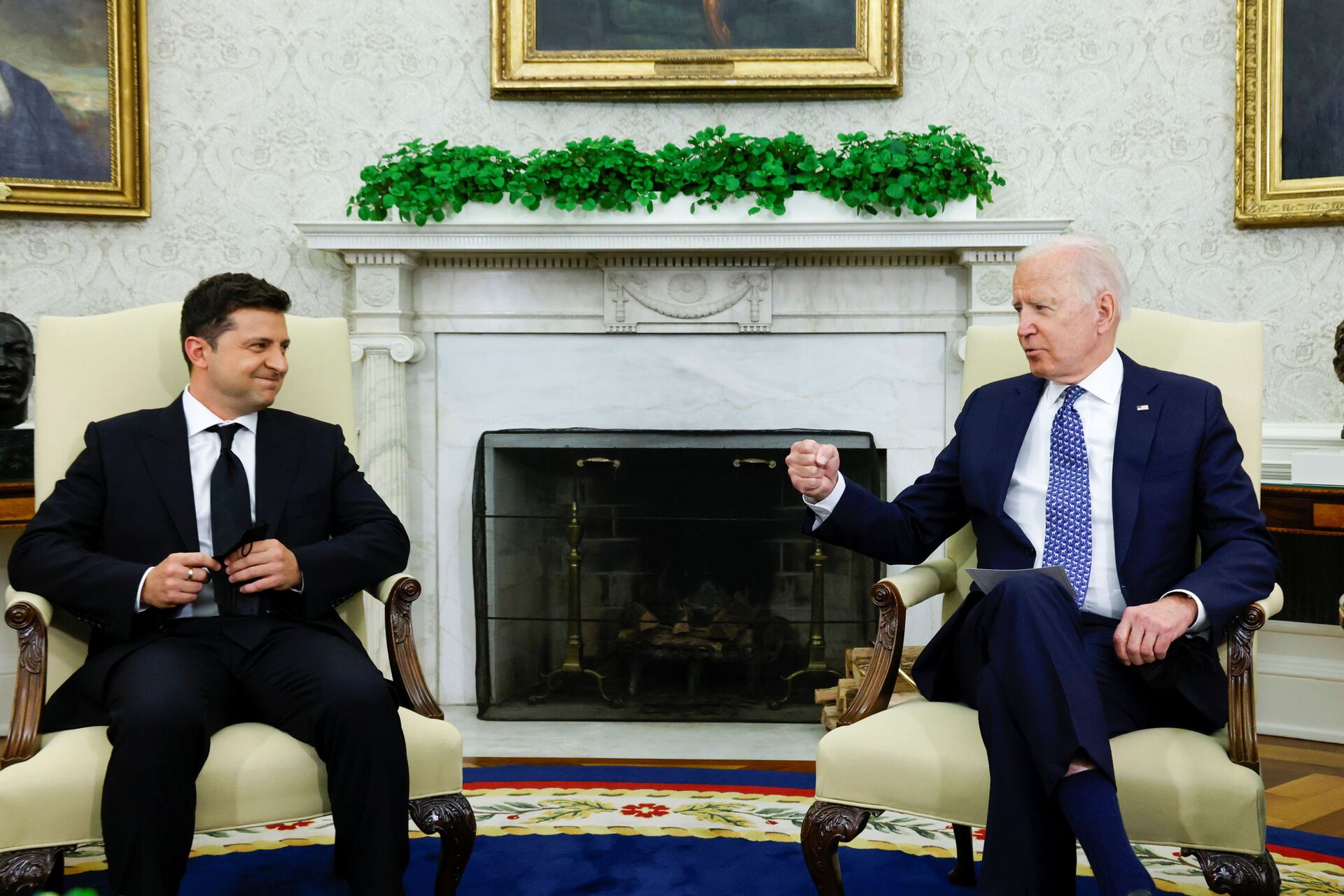 Presidente dos EUA Joe Biden durante encontro com o presidente ucraniano Vladimir Zelensky na Casa Branca, EUA, 1º de setembro de 2021 - Sputnik Brasil, 1920, 09.11.2021