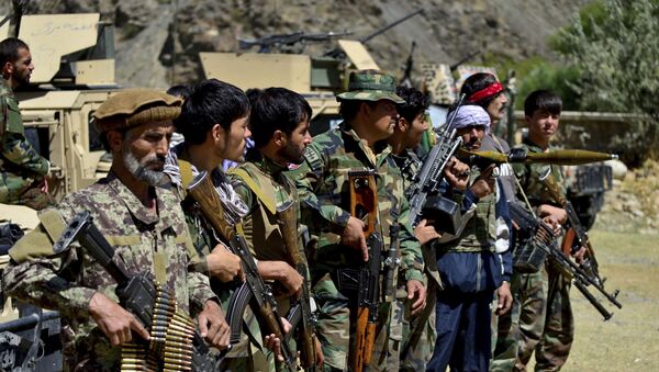 Militantes leais a Ahmad Massoud na província de Panjshir, Afeganistão, 26 de agosto de 2021 - Sputnik Brasil