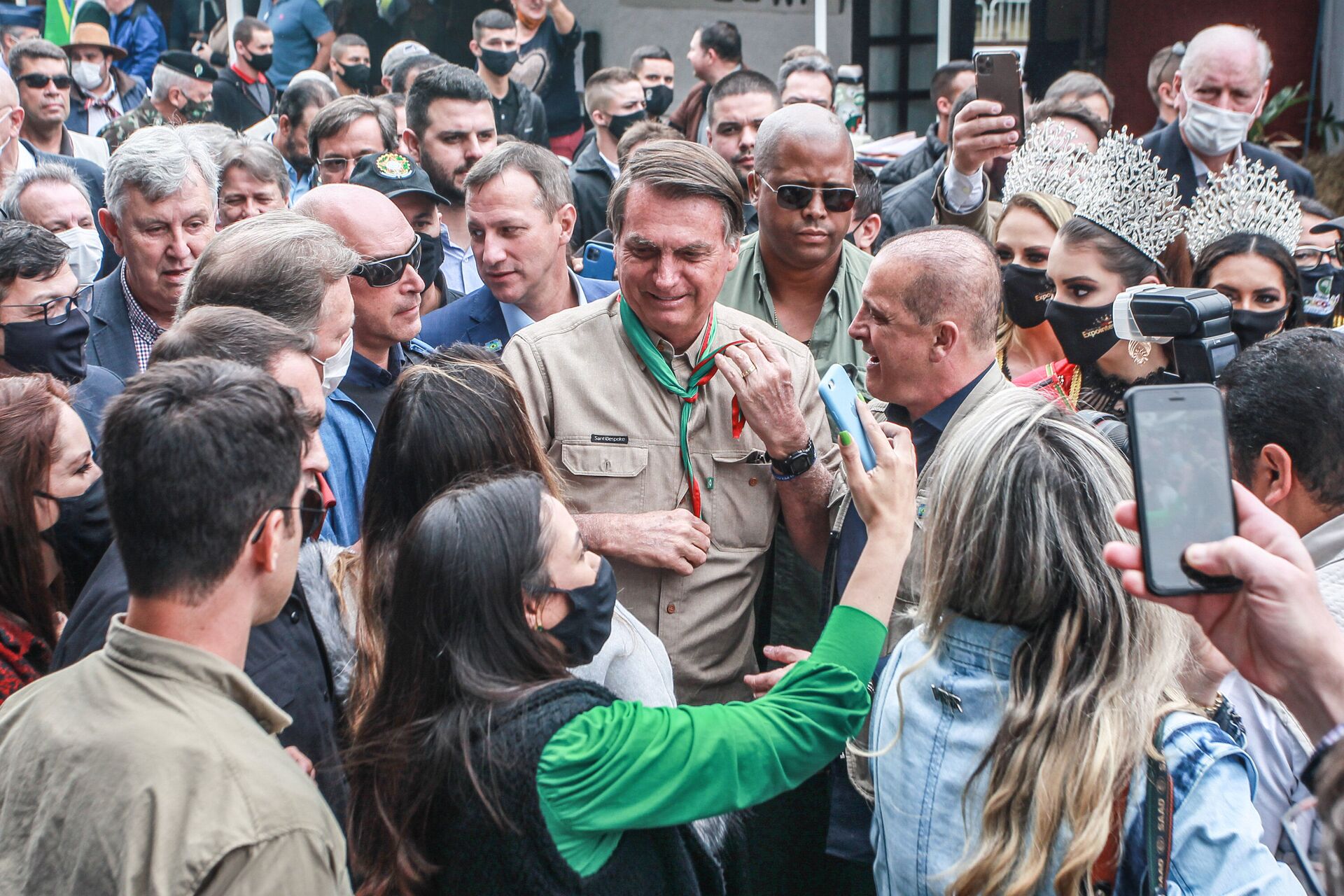 Presidente Jair Bolsonaro visita a exposição agropecuária Expointer, em Esteio, RS, 11 de setembro de 2021 - Sputnik Brasil, 1920, 09.11.2021