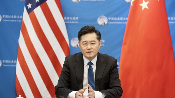 Embaixador da China nos EUA, Qin Gang, em 31 de agosto de 2021 - Sputnik Brasil