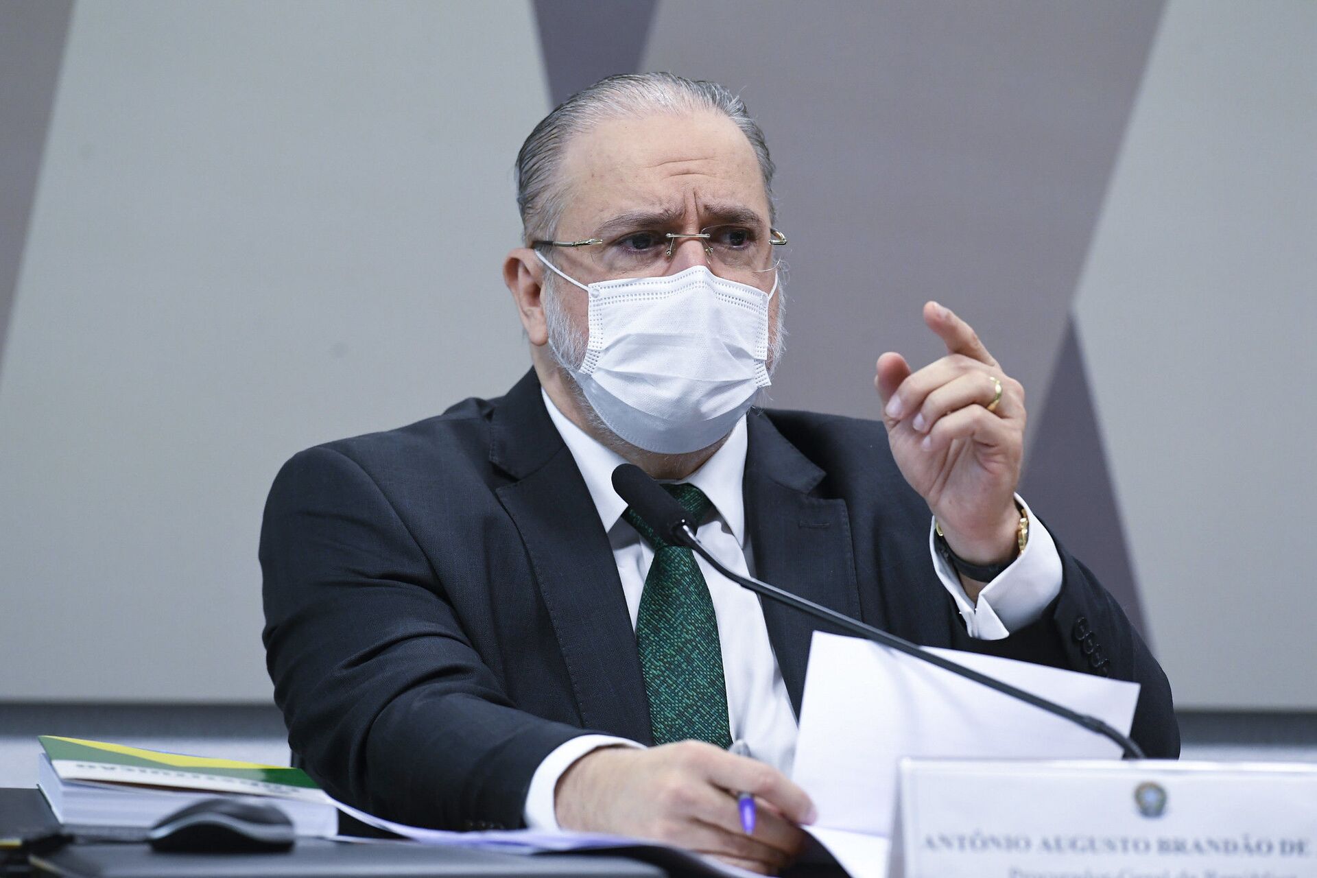 Antônio Augusto Brandão de Aras durante sessão da CCJ - Comissão de Constituição, Justiça e Cidadania no Senado, Brasília, 24 de agosto de 2021 - Sputnik Brasil, 1920, 22.02.2022