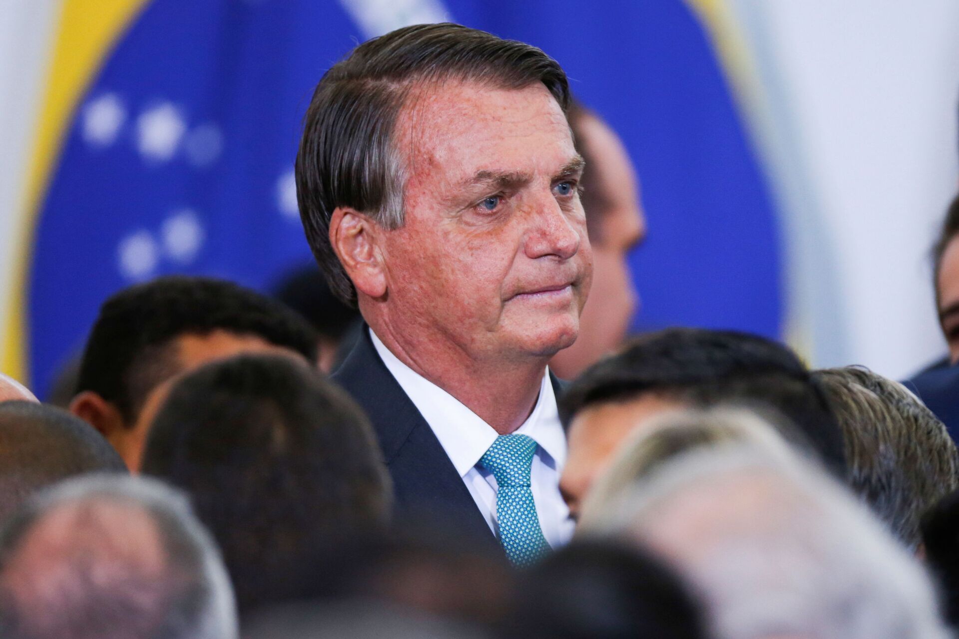 Presidente Jair Bolsonaro durante cerimônia do Palácio do Planalto, Brasília, 15 de setembro de 2021 - Sputnik Brasil, 1920, 09.11.2021