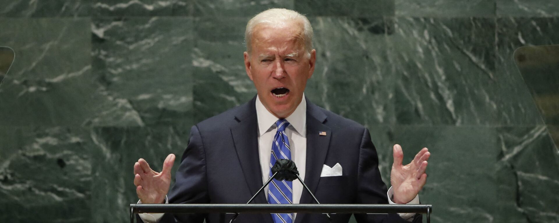 Presidente dos EUA, Joe Biden, discursa na 76ª sessão da Assembleia Geral das Nações Unidas, em 21 de setembro de 2021, na sede da organização, em Nova York - Sputnik Brasil, 1920, 13.05.2022