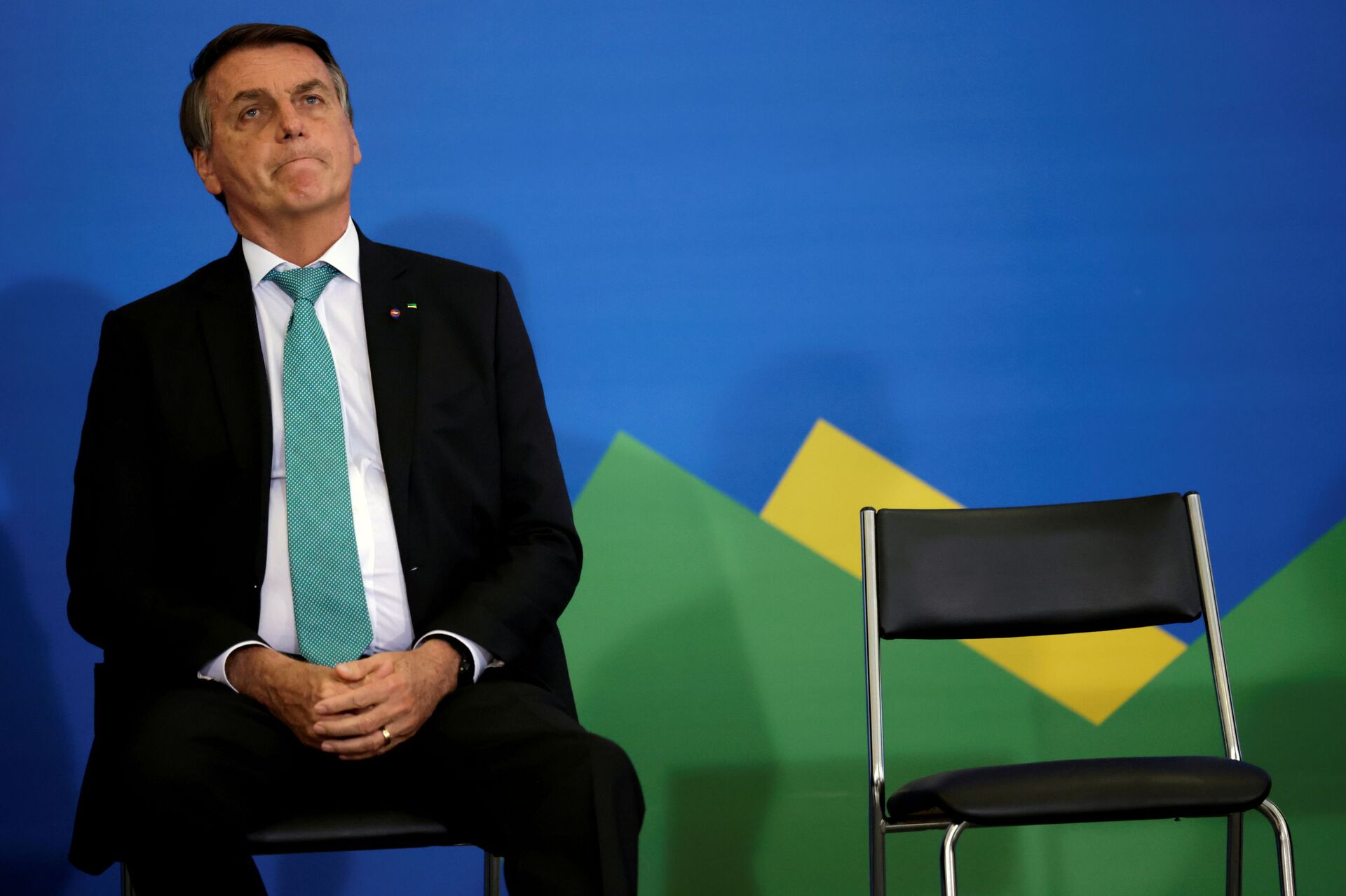 Presidente Jair Bolsonaro durante cerimônia em homenagem de seus 1.000 dias de governo, Palácio do Planalto, Brasília, 27 de setembro de 2021 - Sputnik Brasil, 1920, 28.12.2021