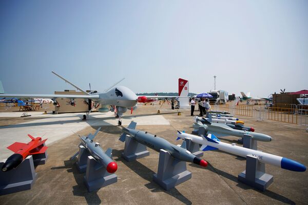Drone armado Wing Loong II é exibido no 13º Show Aéreo da China, 28 de setembro de 2021. - Sputnik Brasil