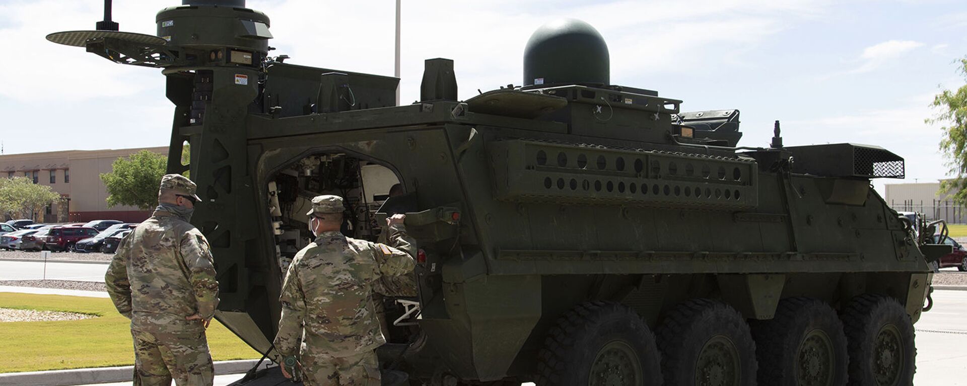 Sistema de guerra eletrônica tático baseado em um Stryker - Sputnik Brasil, 1920, 13.07.2023