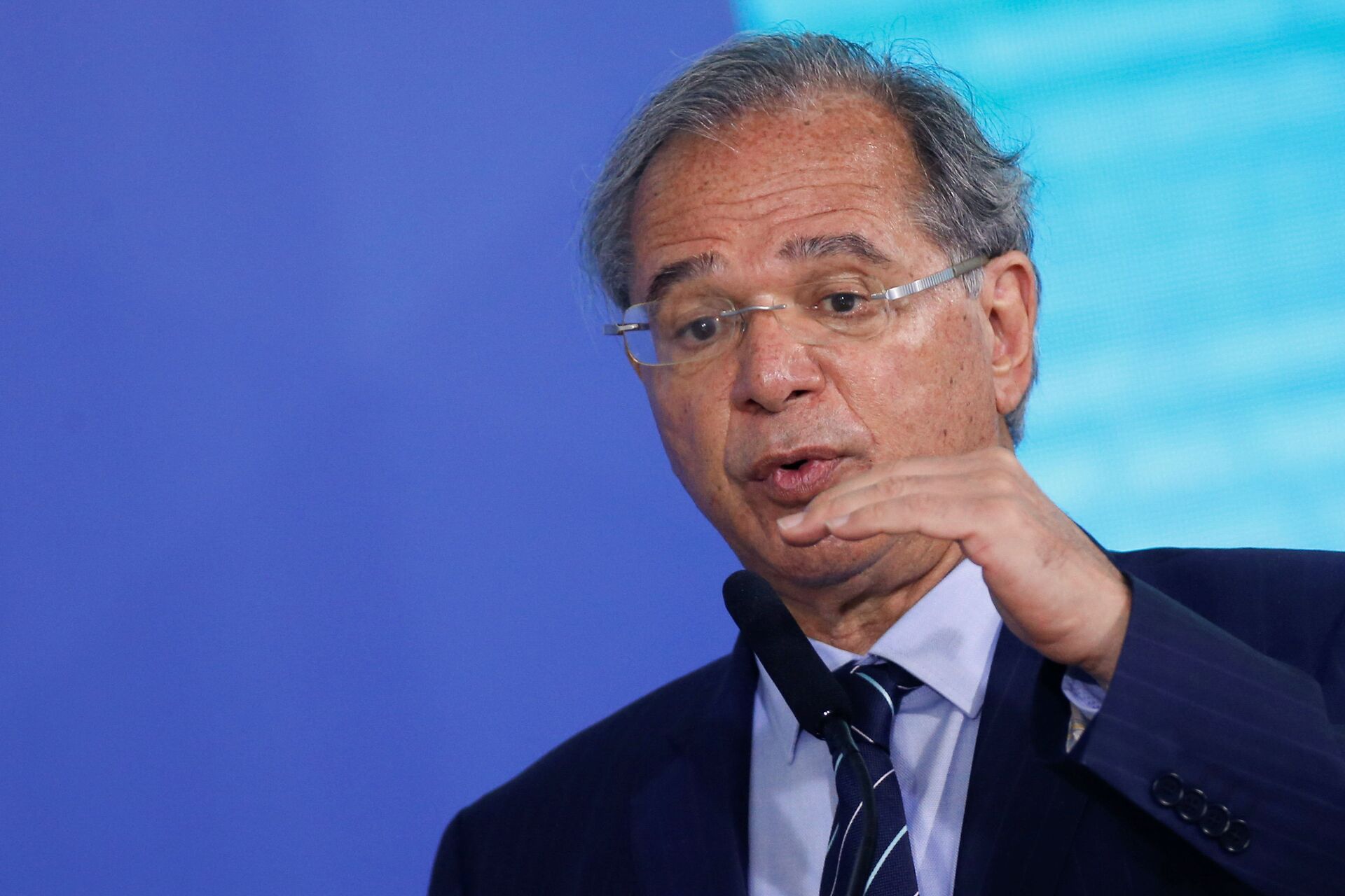 Ministro da Economia, Paulo Guedes, durante cerimônia no Palácio do Planalto - Sputnik Brasil, 1920, 09.11.2021