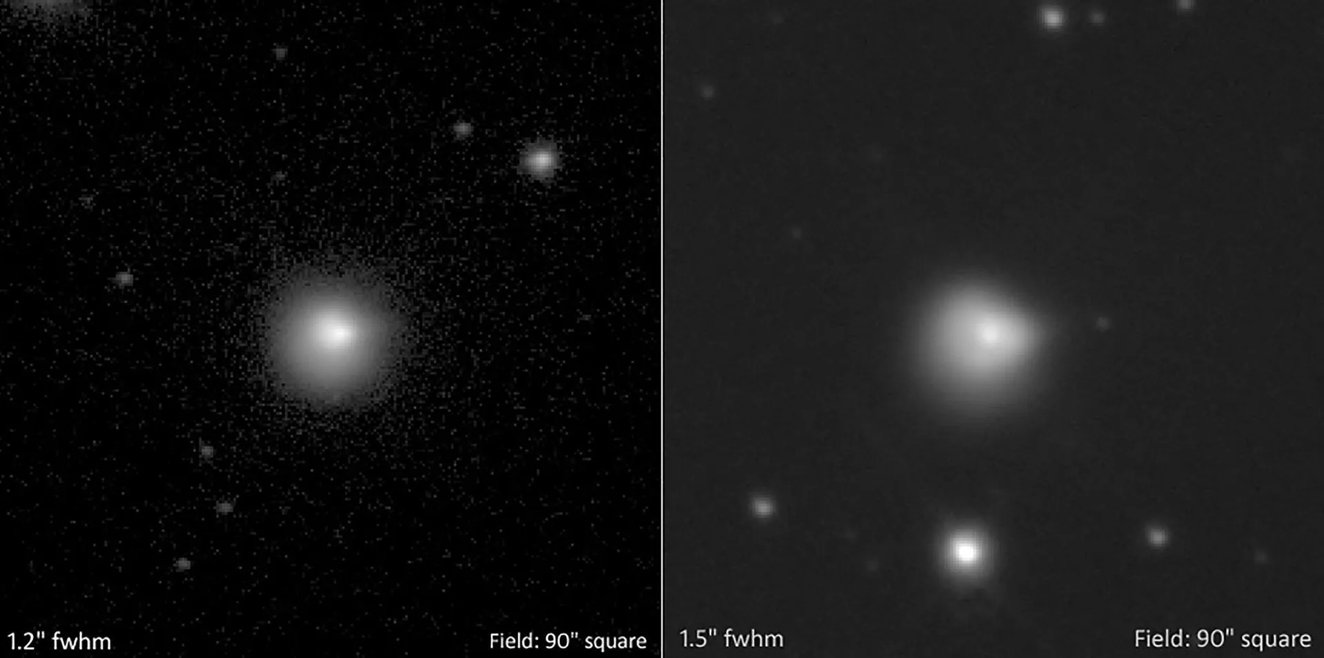 Duas imagens feitas no final de setembro pelo Observatório MacDonald da Universidade do Texas em Fort Davis mostram as explosões no cometa 29P Duas imagens feitas no final de setembro pelo Observatório MacDonald da Universidade do Texas em Fort Davis mostram as explosões no cometa 29P - Sputnik Brasil, 1920, 09.11.2021