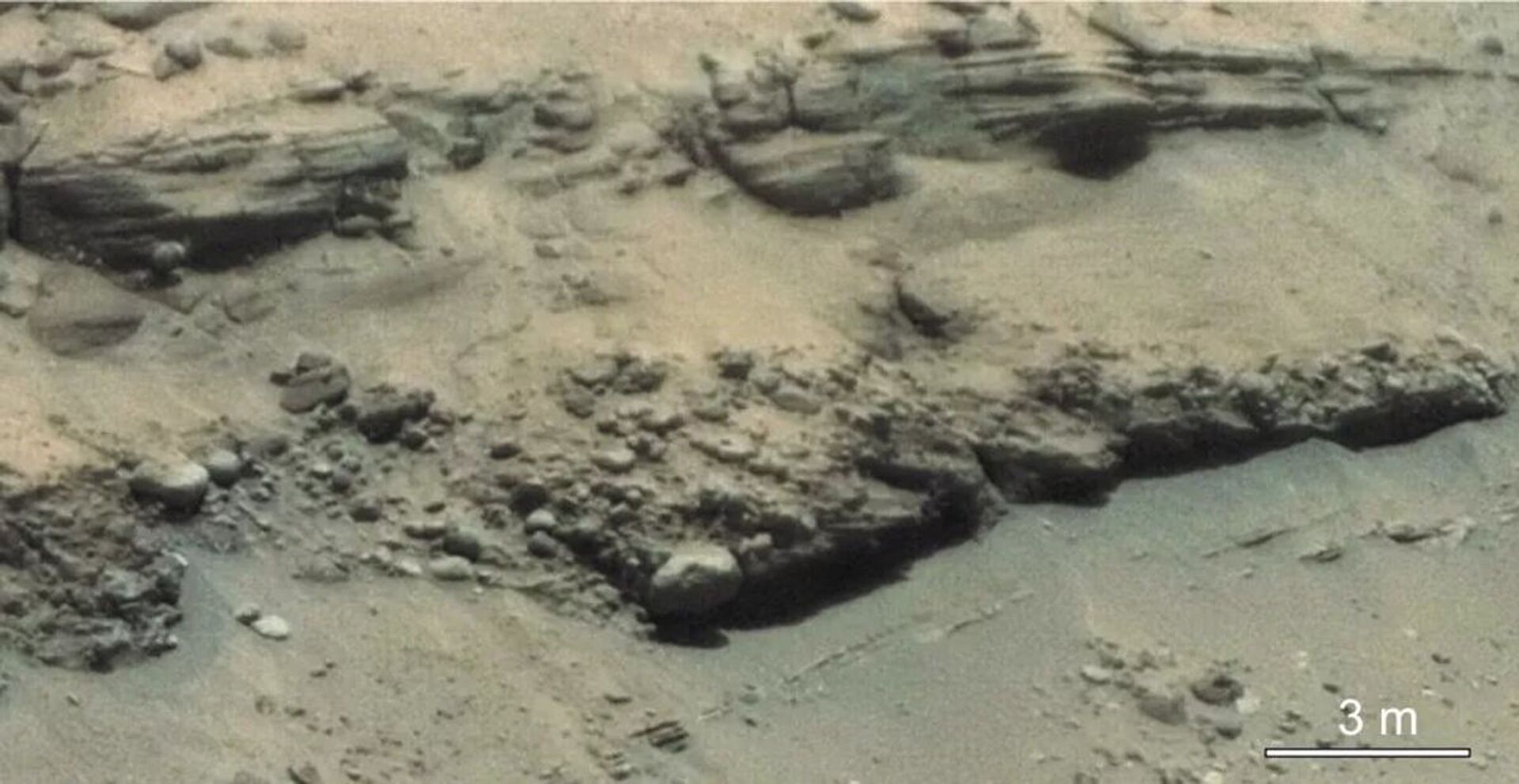Fragmentos de pedregulhos no delta da cratera Jezero, em Marte - Sputnik Brasil, 1920, 09.11.2021