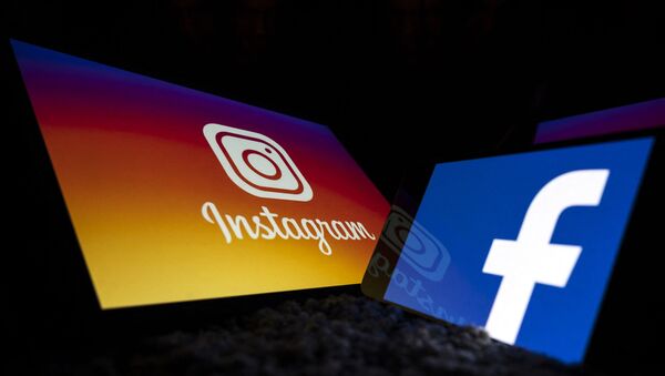 Logotipos das redes sociais Instagram e Facebook - Sputnik Brasil