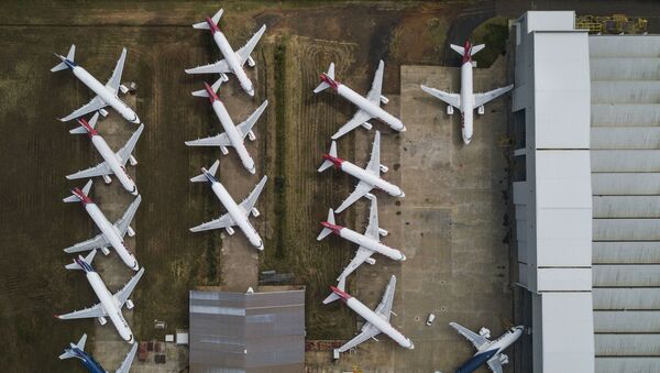 Aviões da LATAM Airlines Brasil em solo no aeroporto Mário Pereira Lopes, em São Carlos, São Paulo. Foto de arquivo - Sputnik Brasil