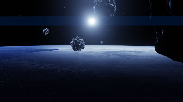 Asteroides caindo na Terra (imagem referencial) - Sputnik Brasil