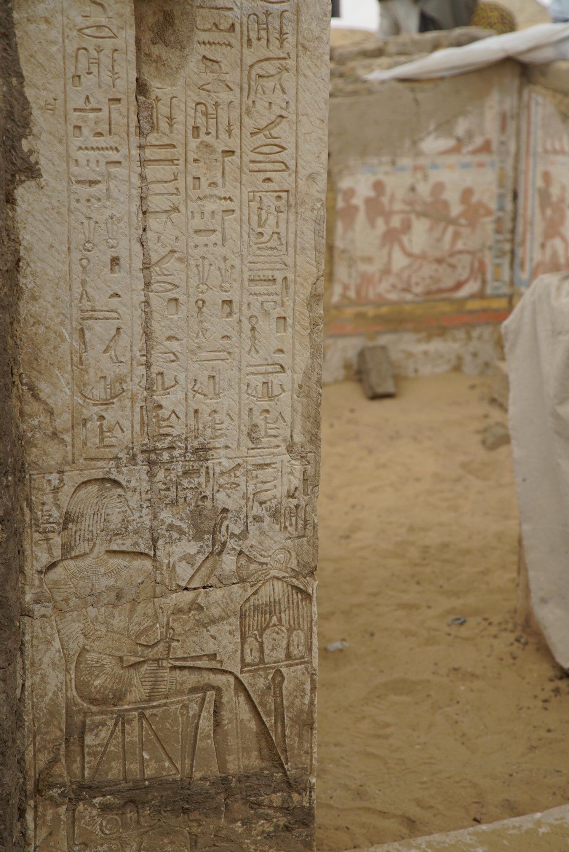 Túmulo de Ptah-M-Wia, um alto funcionário no Antigo Egito que foi tesoureiro-chefe durante o reinado de faraó Ramsés II - Sputnik Brasil, 1920, 09.11.2021