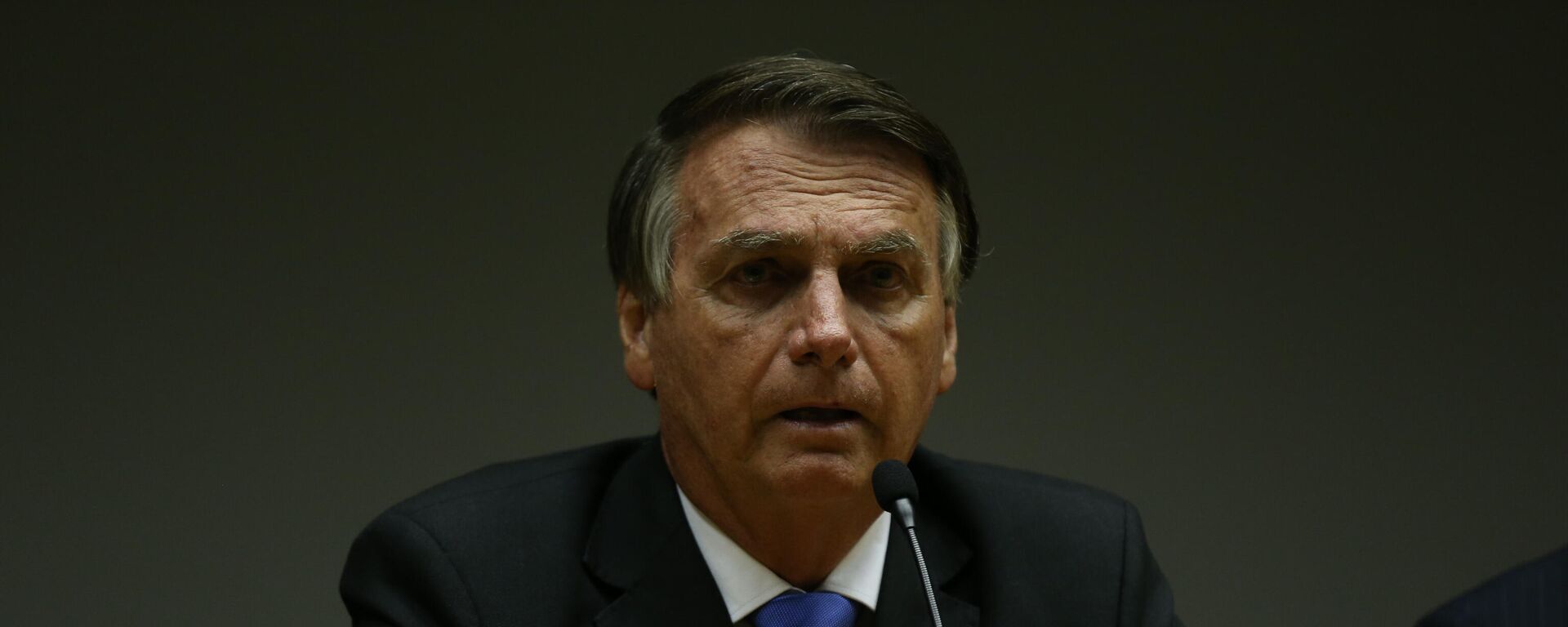 O presidente Jair Bolsonaro durante coletiva de imprensa na tarde de hoje, na sede do ministério - Sputnik Brasil, 1920, 16.11.2021