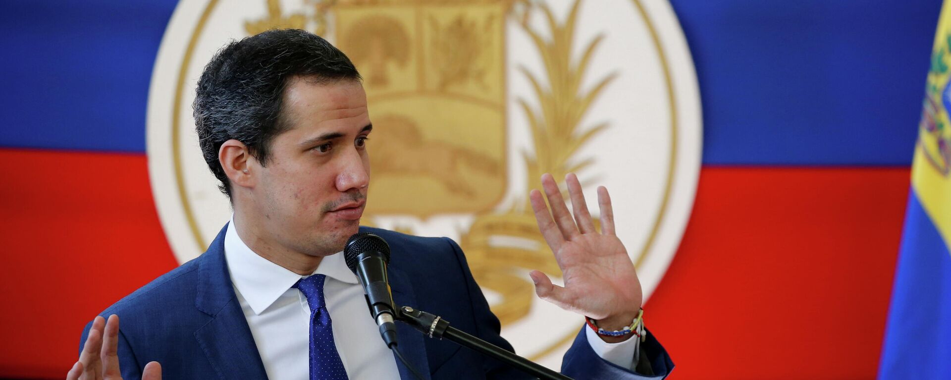 Juan Guaidó, opositor venezuelano, discursa um dia após eleições regionais e locais em Caracas, Venezuela, 22 de novembro de 2021 - Sputnik Brasil, 1920, 23.11.2021