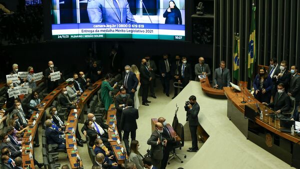 O plenário da Câmara dos Deputados no dia 24 de novembro de 2021 - Sputnik Brasil